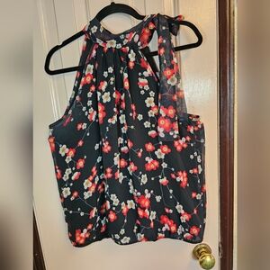 Floral Halter Neck Women's Top